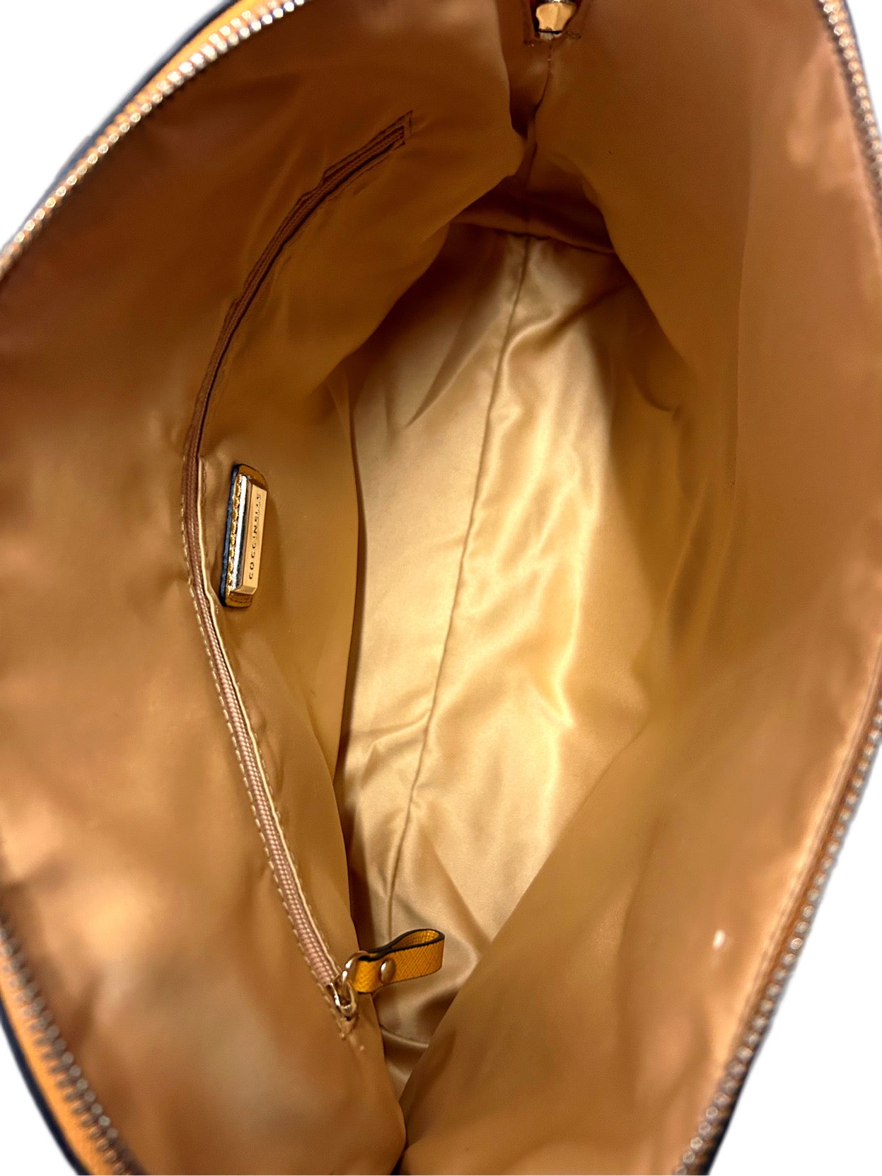COCCINELLE Borsa ocra in saffiano
