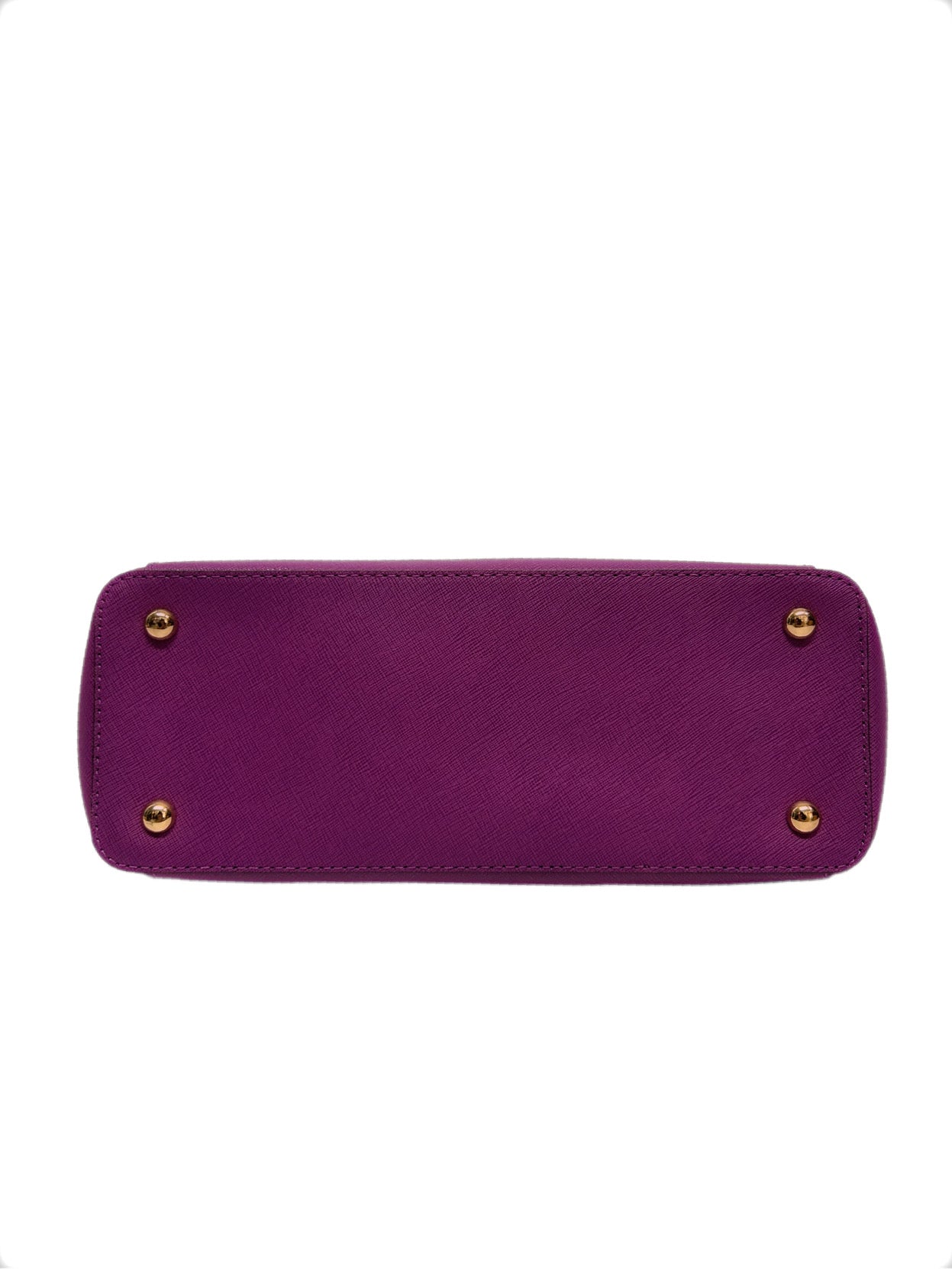 MICHAEL Michael Kors
Borsa Jet Set con cerniera superiore in pelle Saffiano viola