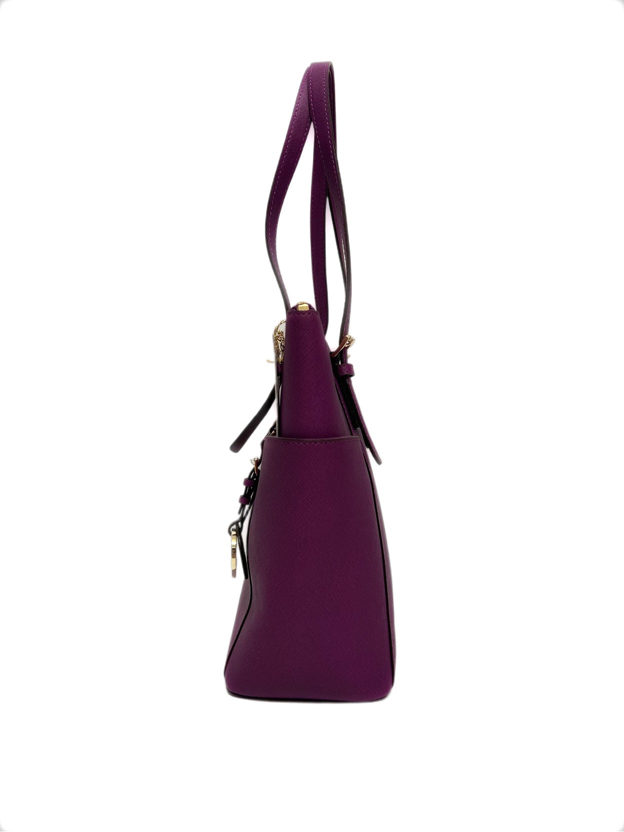 MICHAEL Michael Kors
Borsa Jet Set con cerniera superiore in pelle Saffiano viola