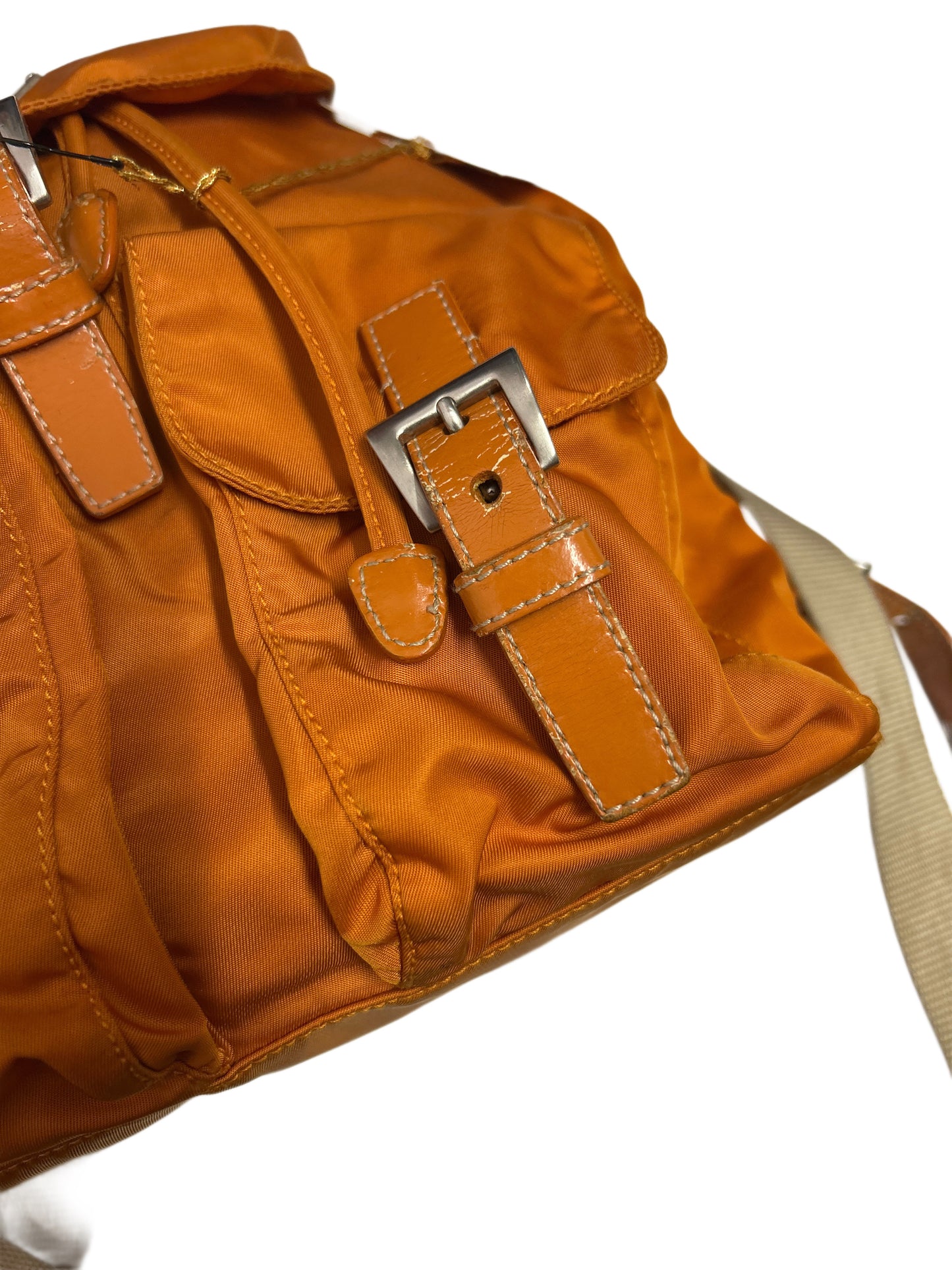 PRADA Zaino Tessuto Nylon Vela Ambra