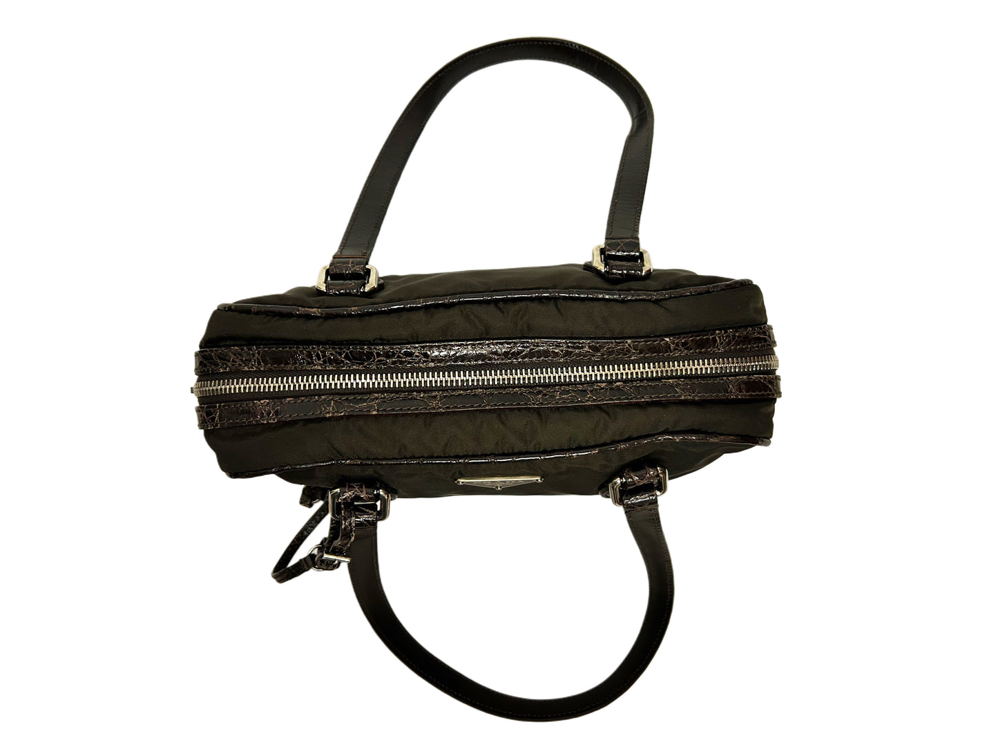 PRADA Borsa con orologio in Caimano