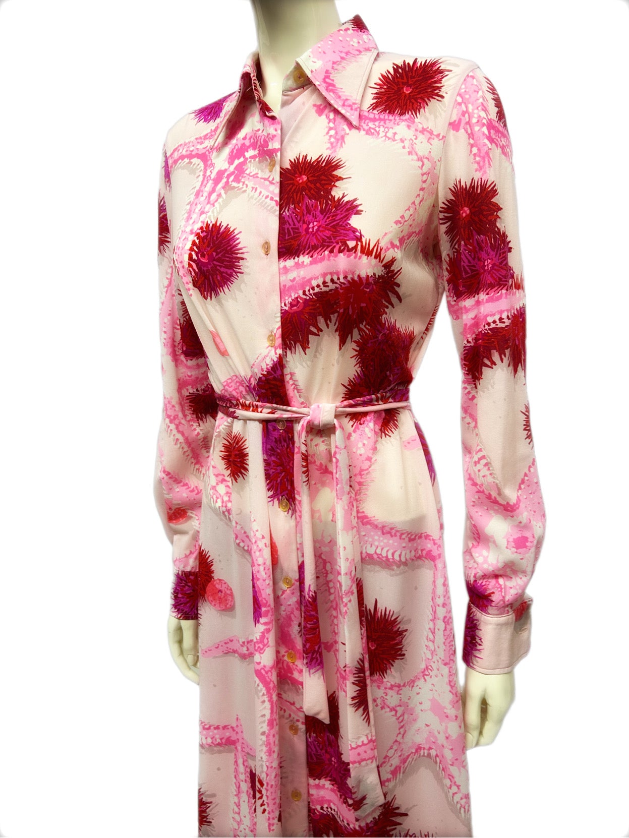KEN SCOTT Abito Chemisier fiori rossi