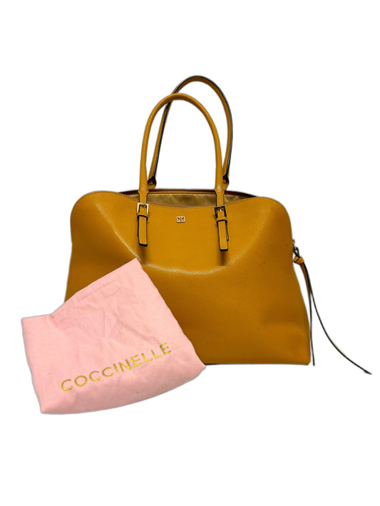 COCCINELLE Borsa ocra in saffiano
