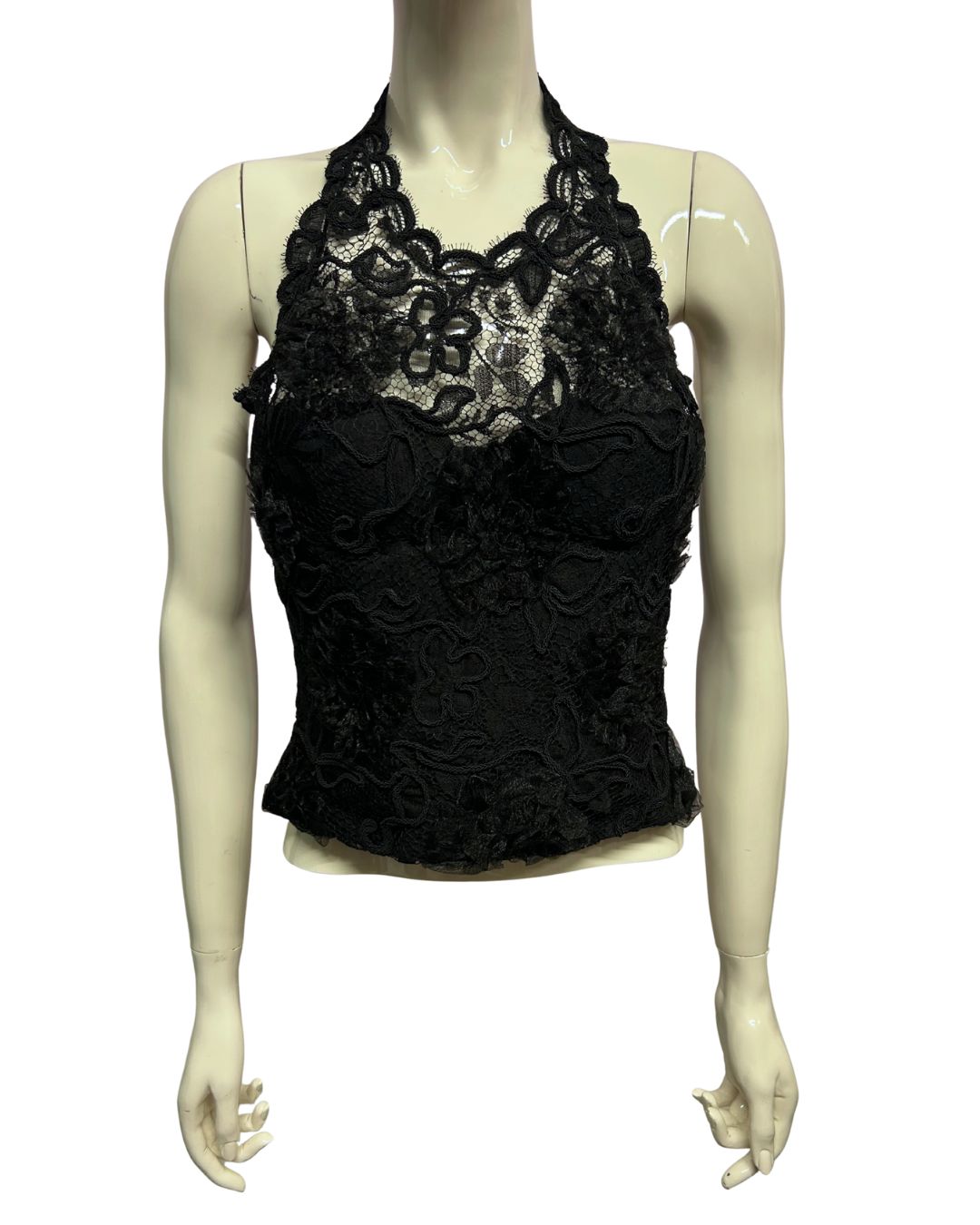 Corpetto Nero in Pizzo Chanel