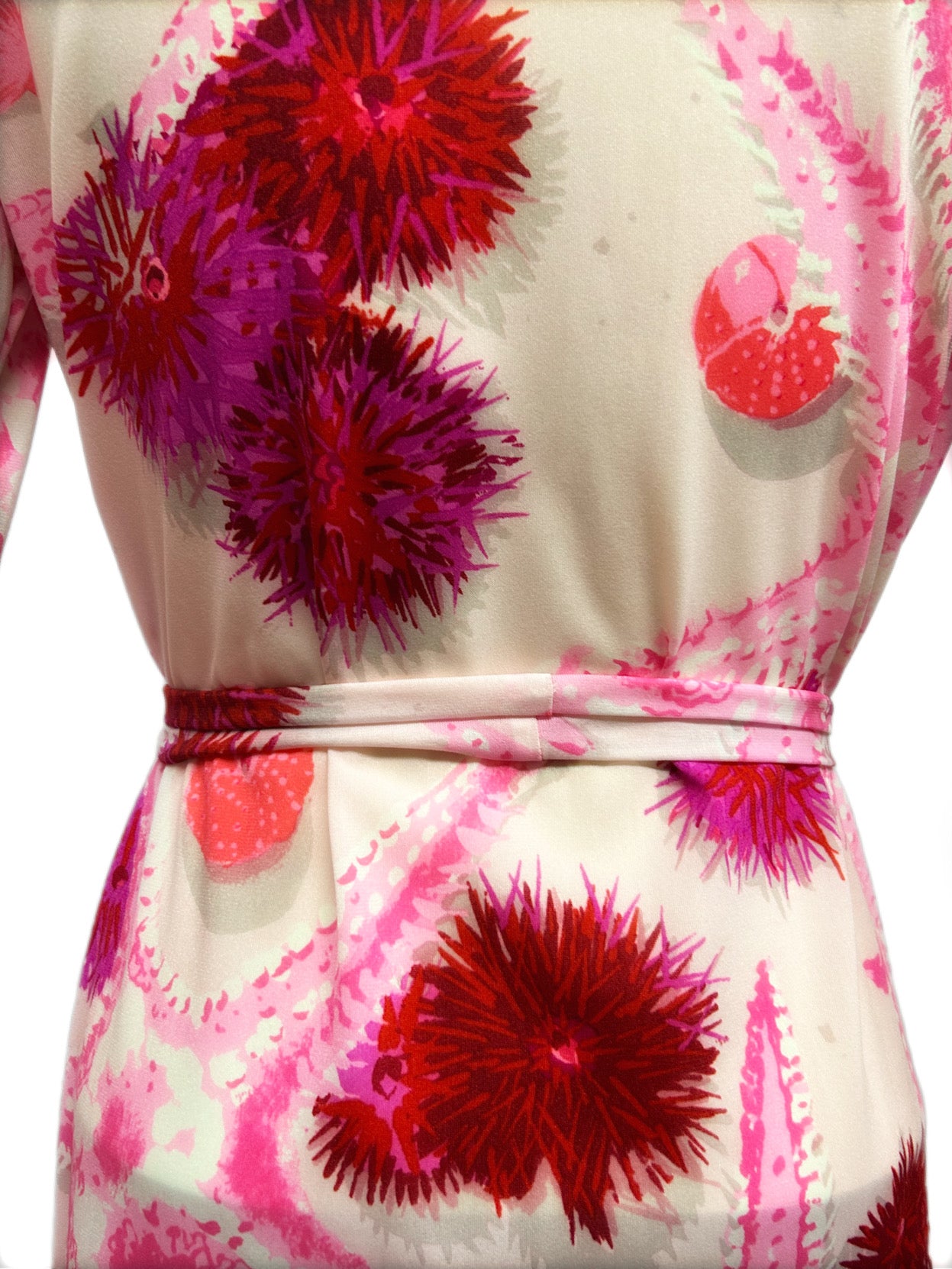 KEN SCOTT Abito Chemisier fiori rossi