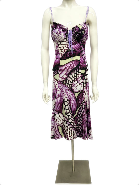 ROBERTO CAVALLI Abito fantasia viola