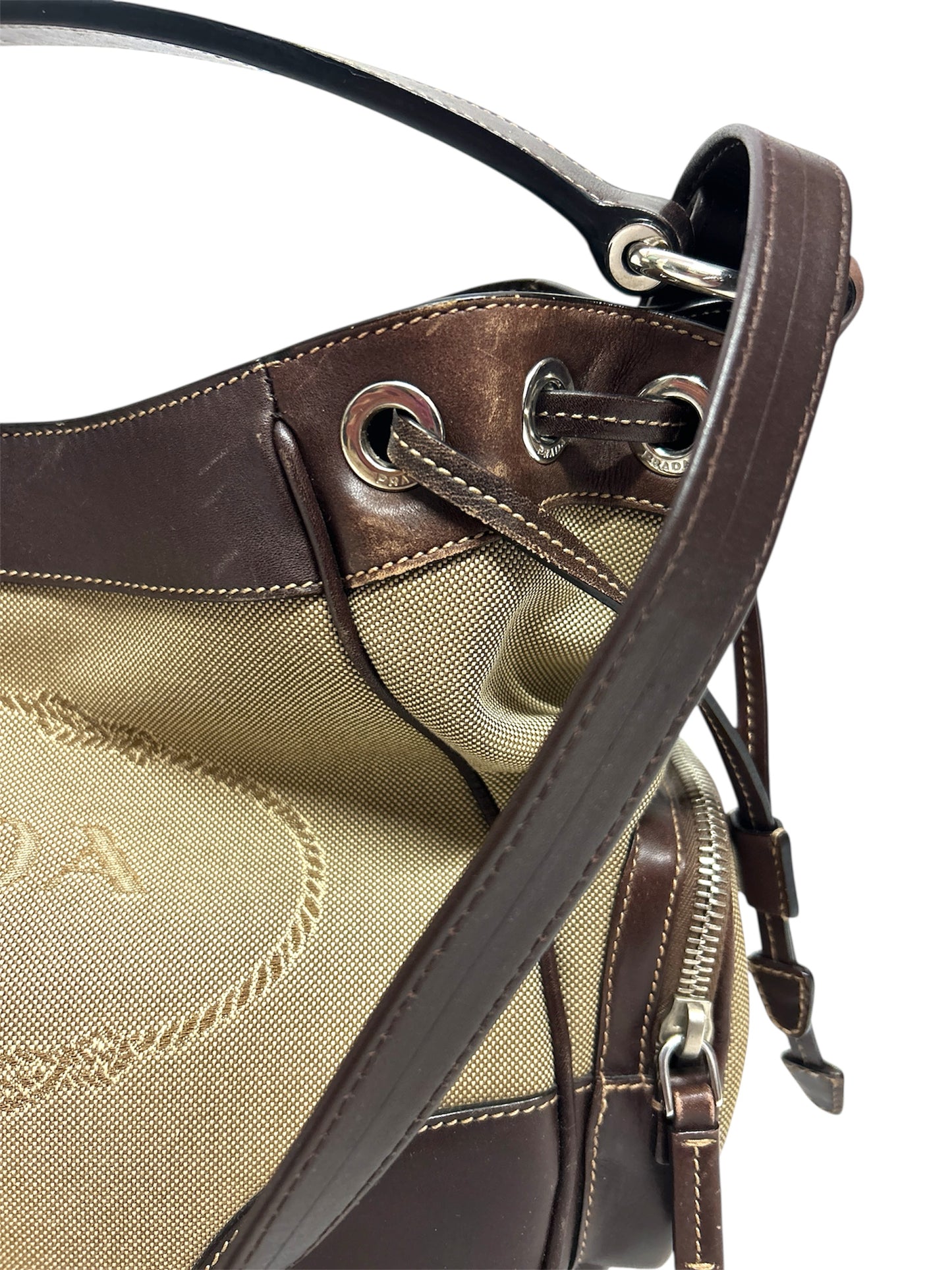 PRADA Borsa Jaquard in tela