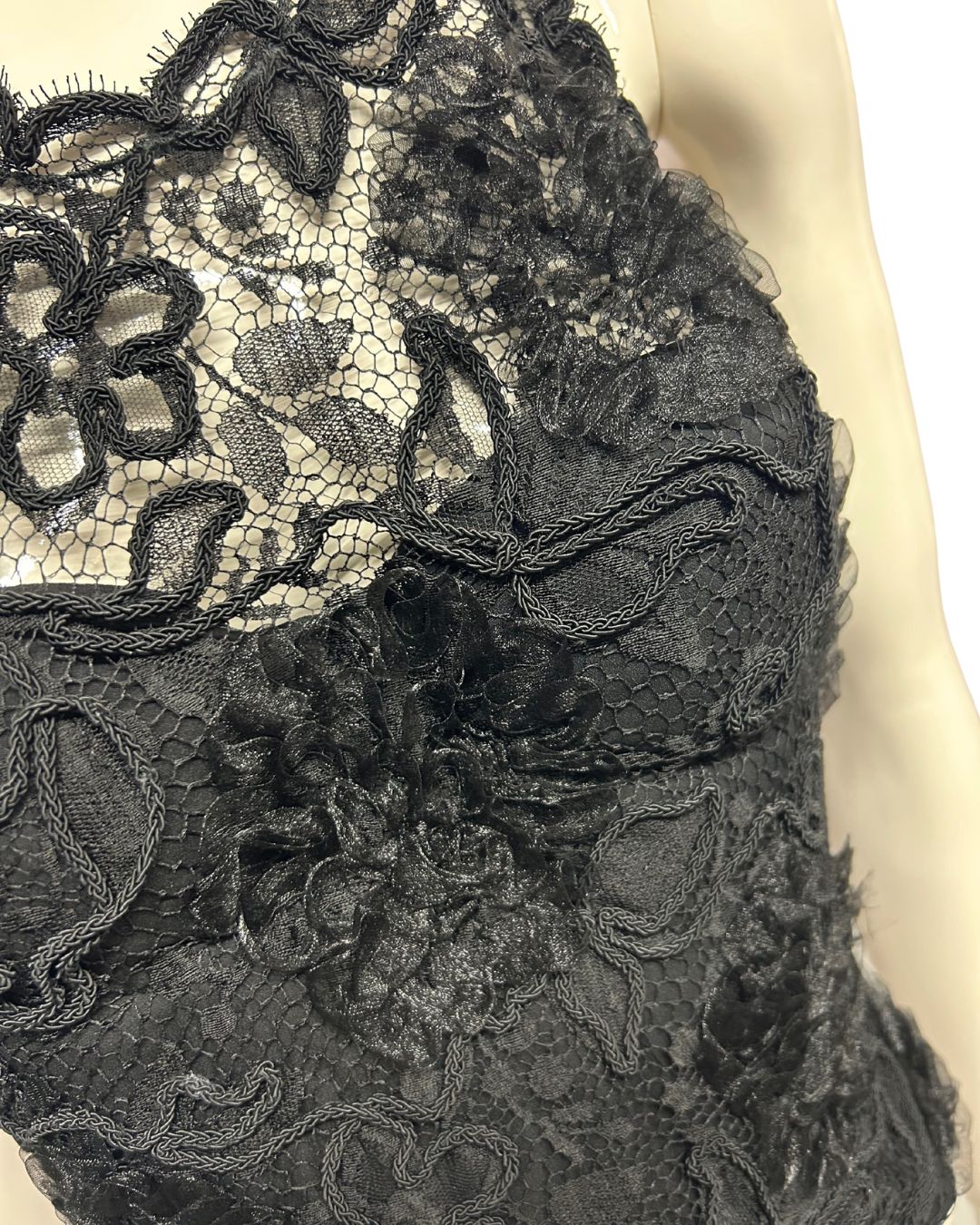 Corpetto Nero in Pizzo Chanel