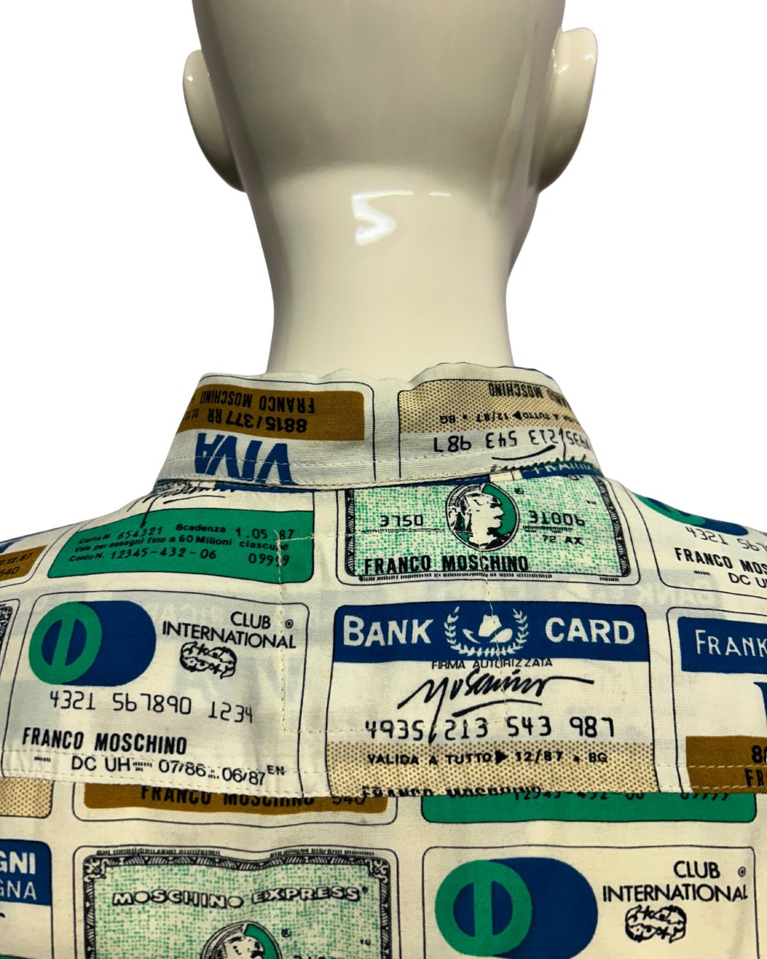 Camicia Moschino Carte di Credito