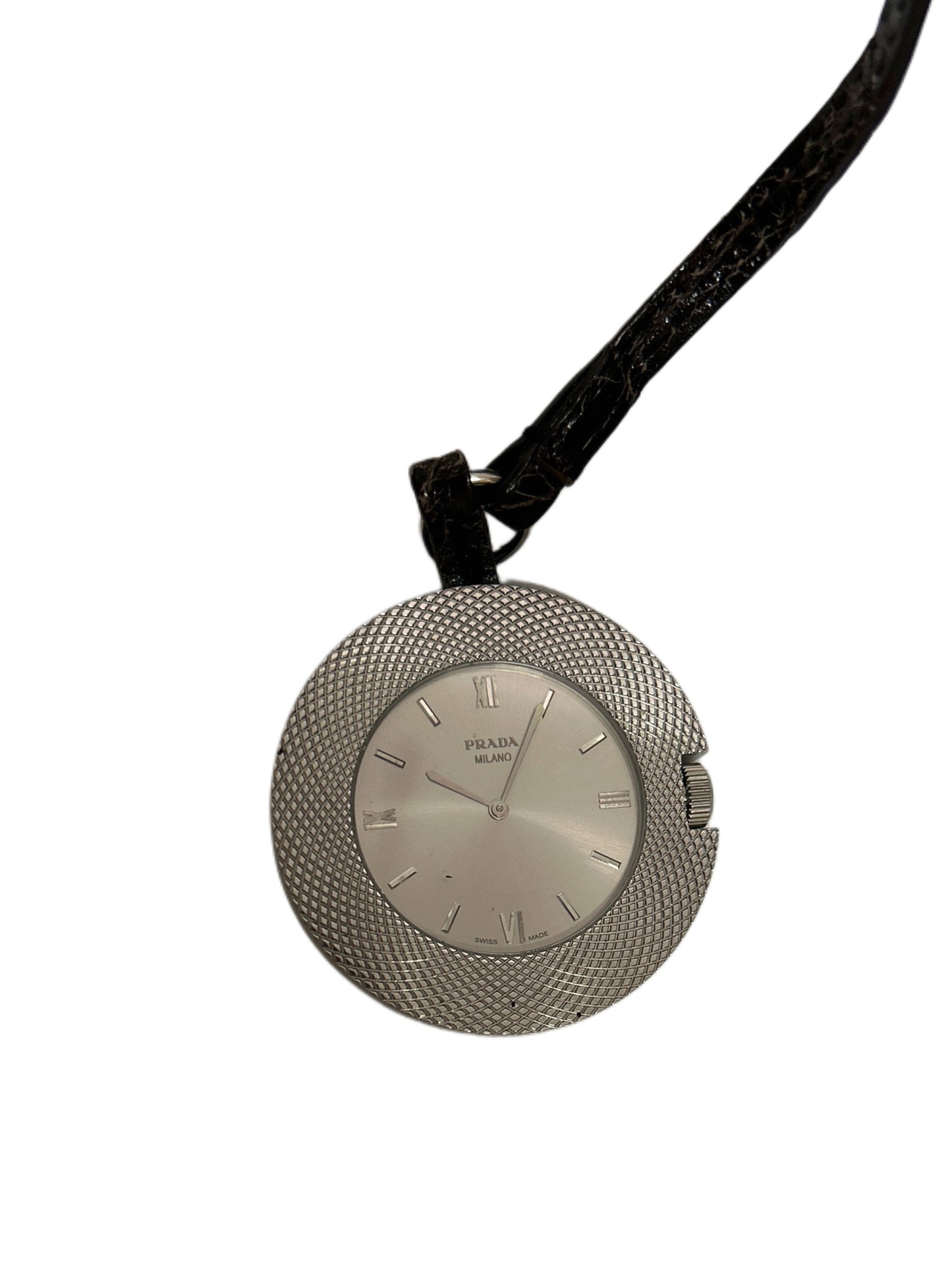 PRADA Borsa con orologio in Caimano