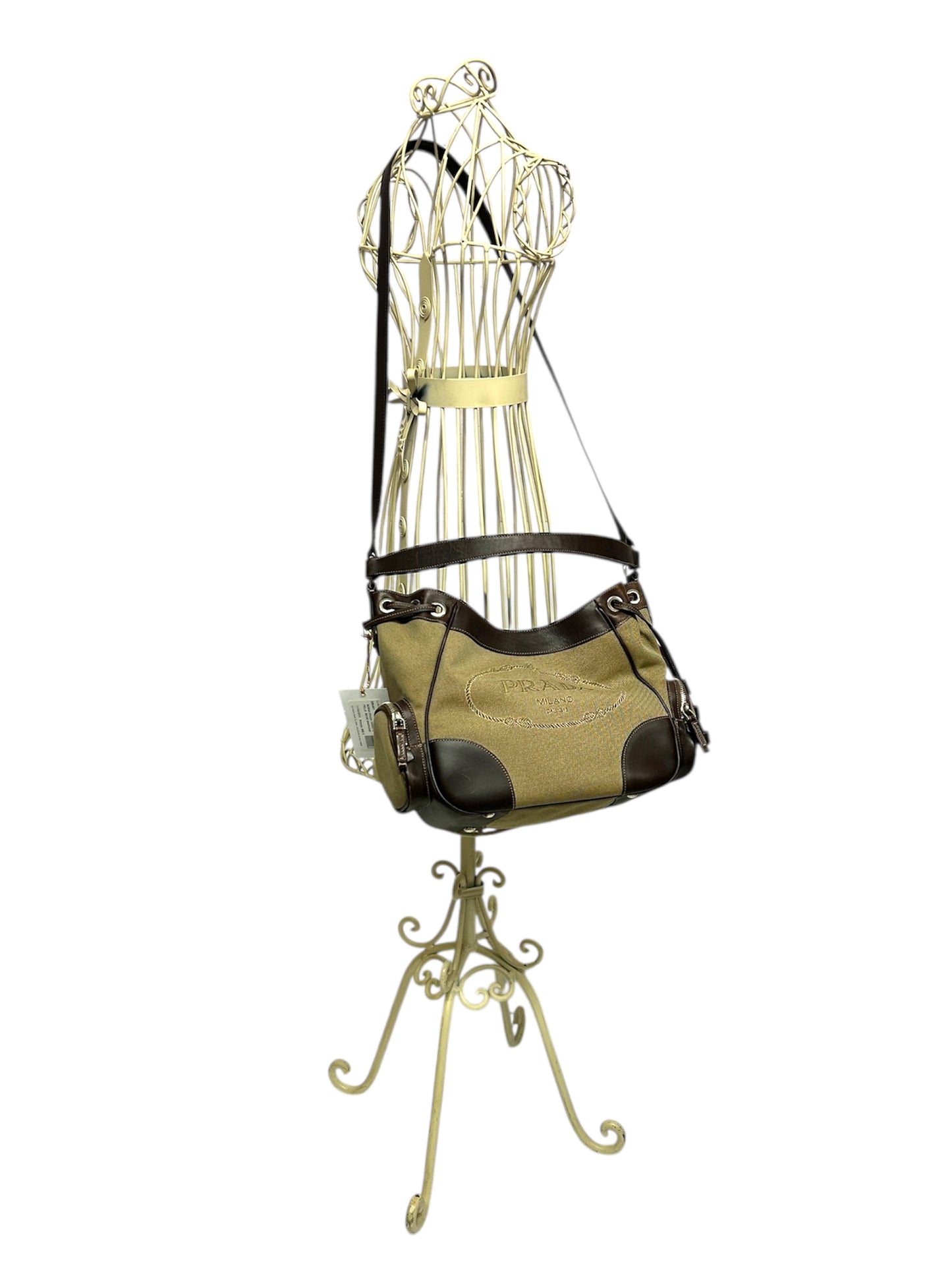PRADA Borsa Jaquard in tela