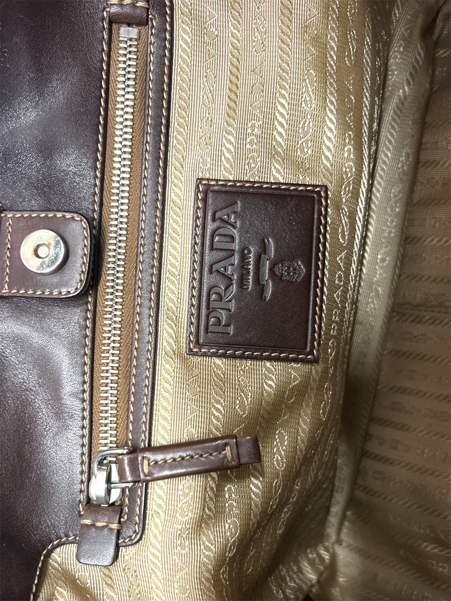 PRADA Borsa Jaquard in tela