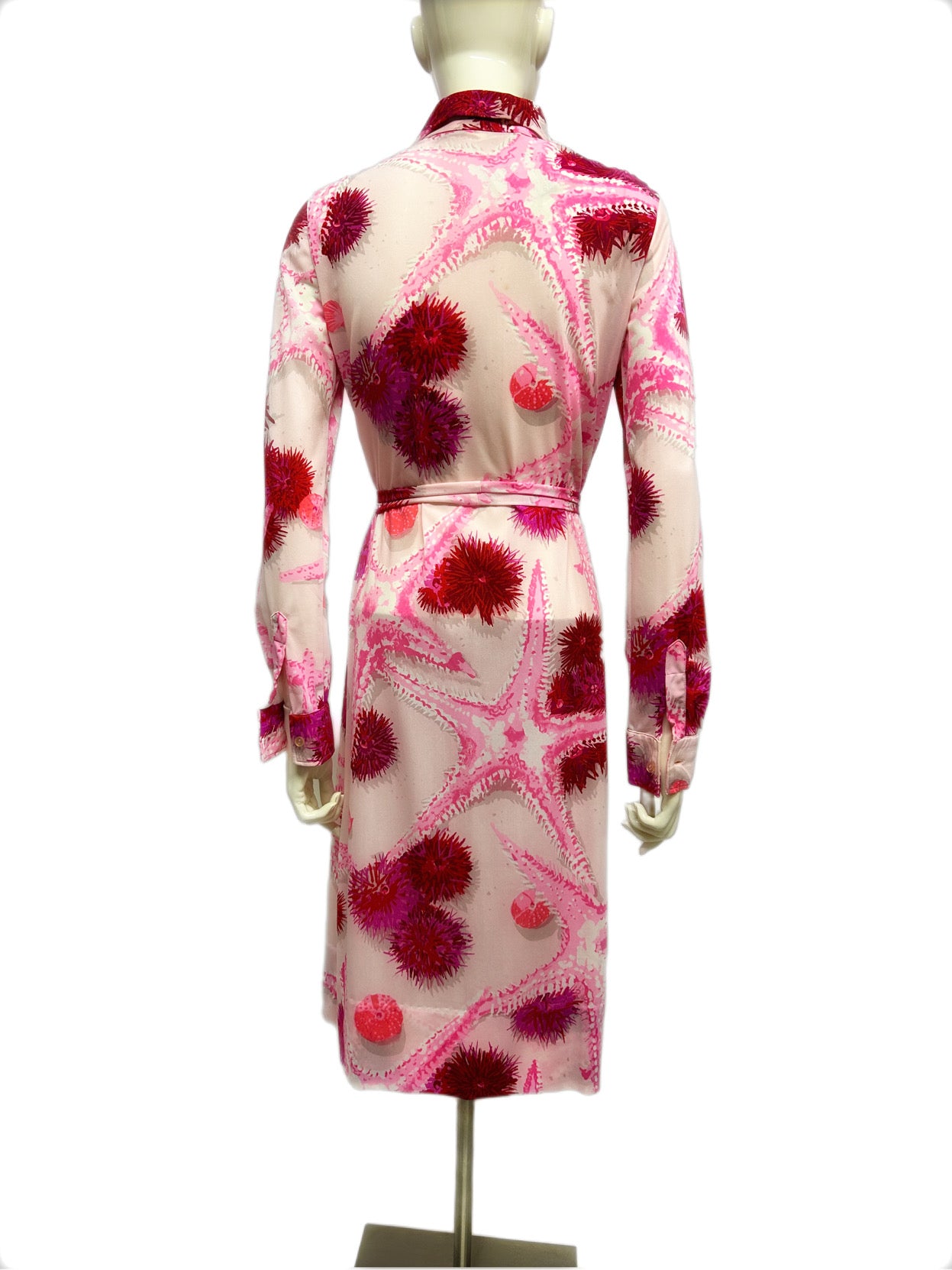 KEN SCOTT Abito Chemisier fiori rossi