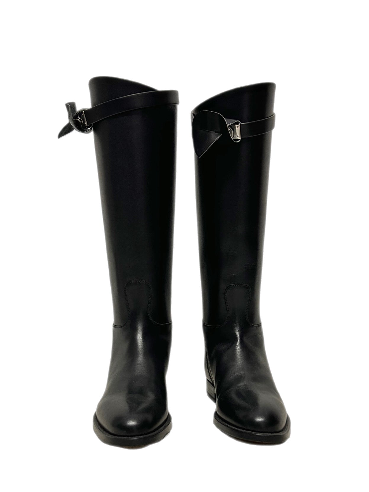 HERMÈS Stivali Jumping in pelle nera