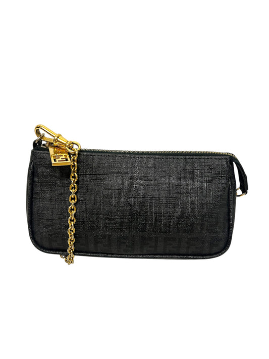 FENDI Borsa Baguette Monogram nero