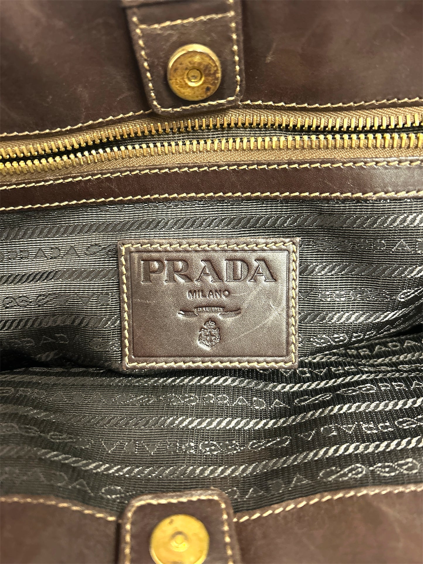 PRADA Borsa Logo Jaquard
