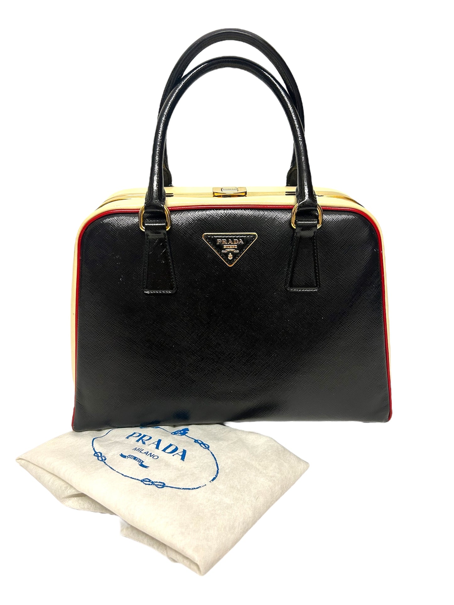 PRADA Borsa in vernice nera