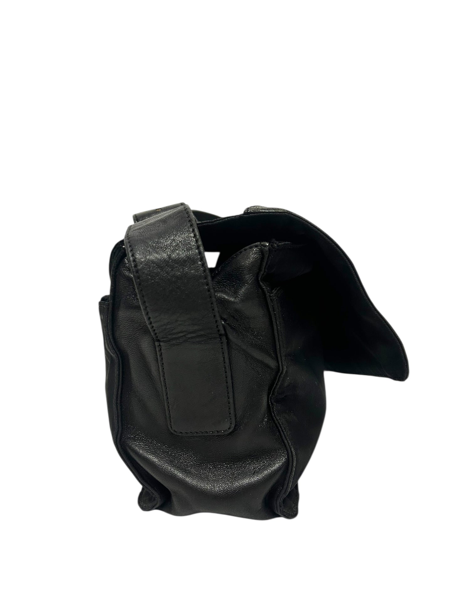 PRADA Tracolla in pelle nera