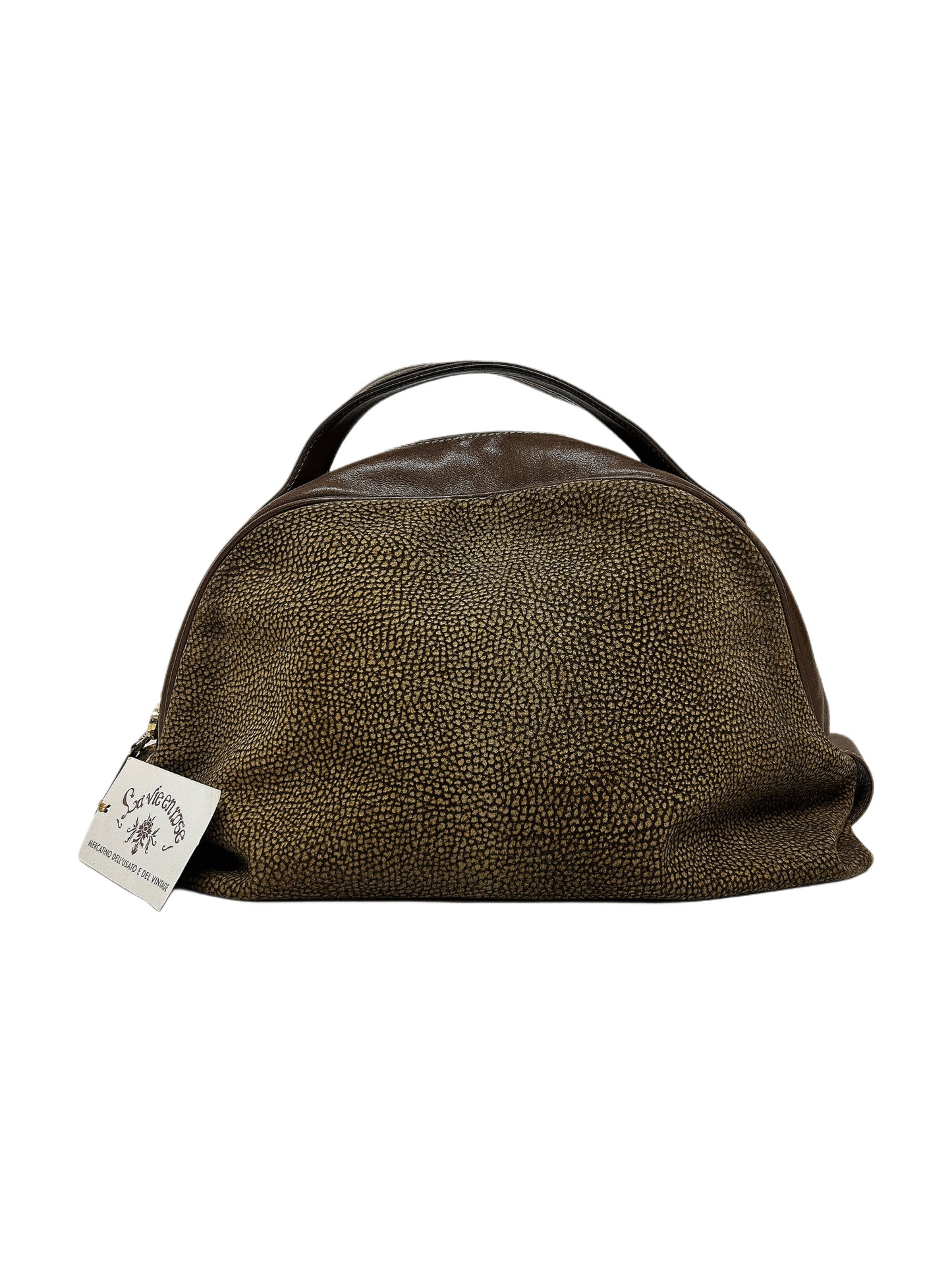 BORBONESE Borsa Redwall pelle scamosciata