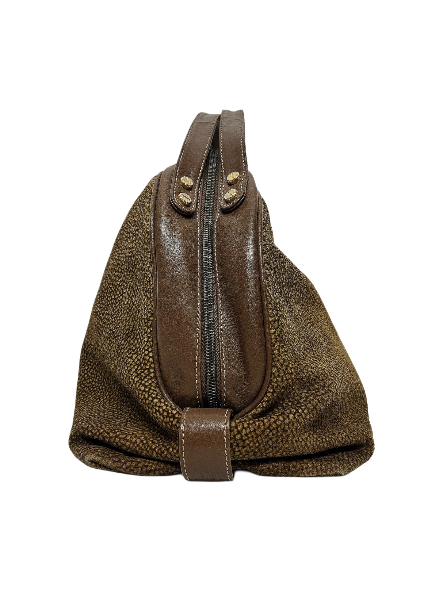 BORBONESE Borsa Redwall pelle scamosciata