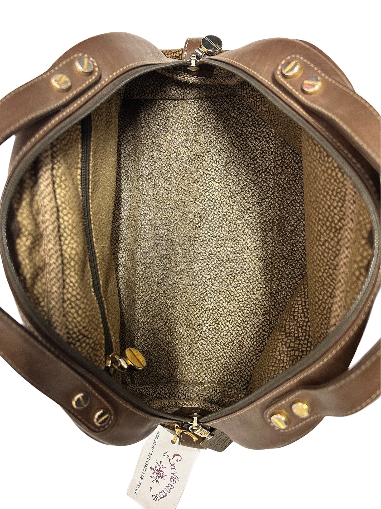 BORBONESE Borsa Redwall pelle scamosciata