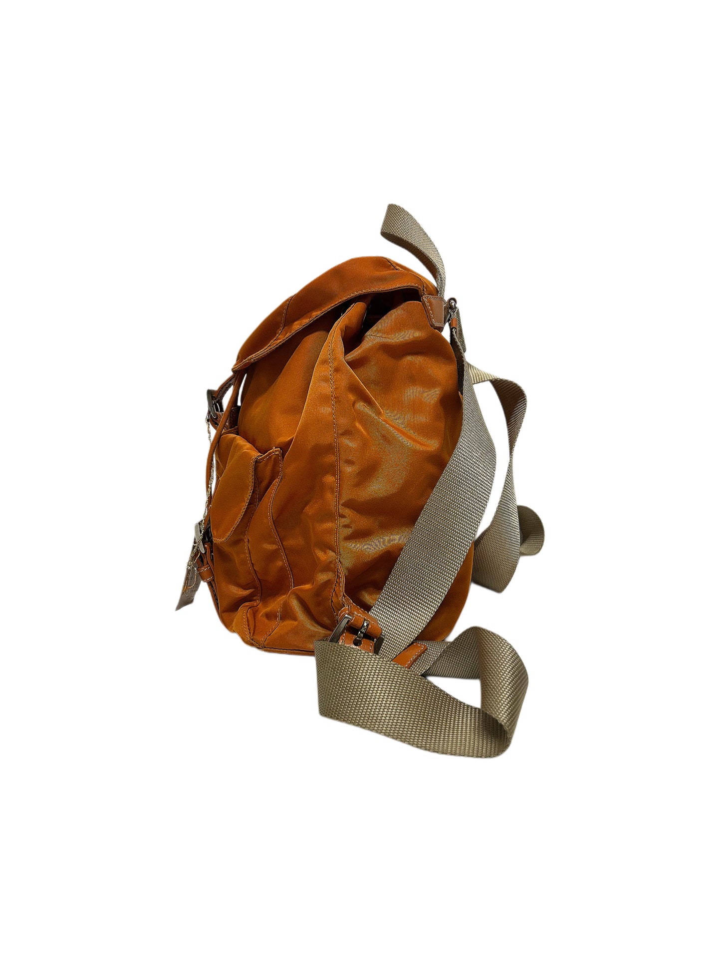 PRADA Zaino Tessuto Nylon Vela Ambra