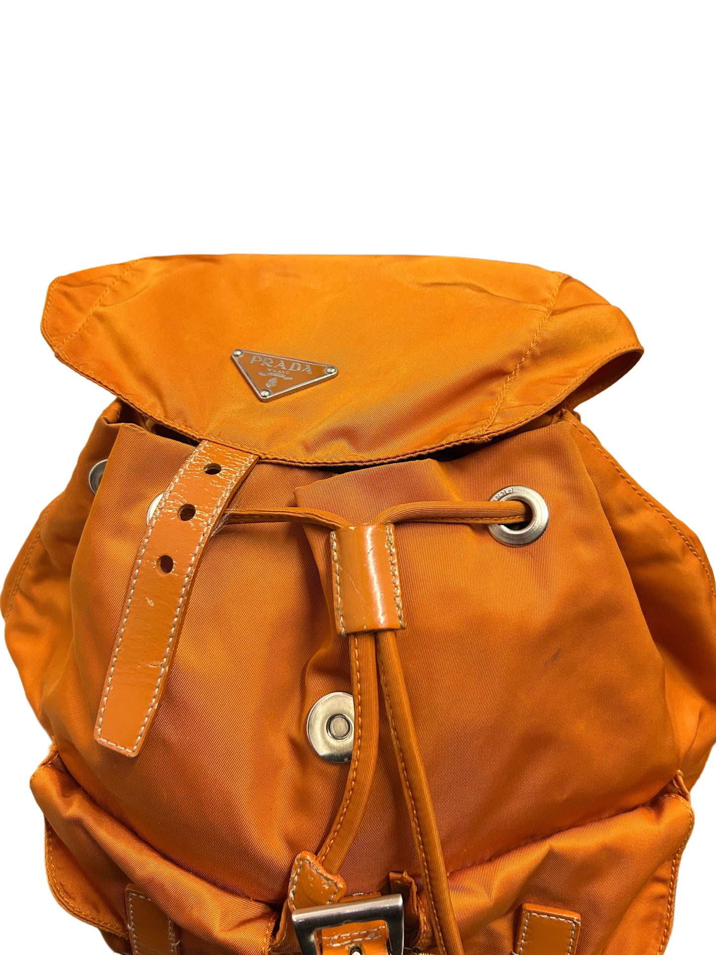 PRADA Zaino Tessuto Nylon Vela Ambra