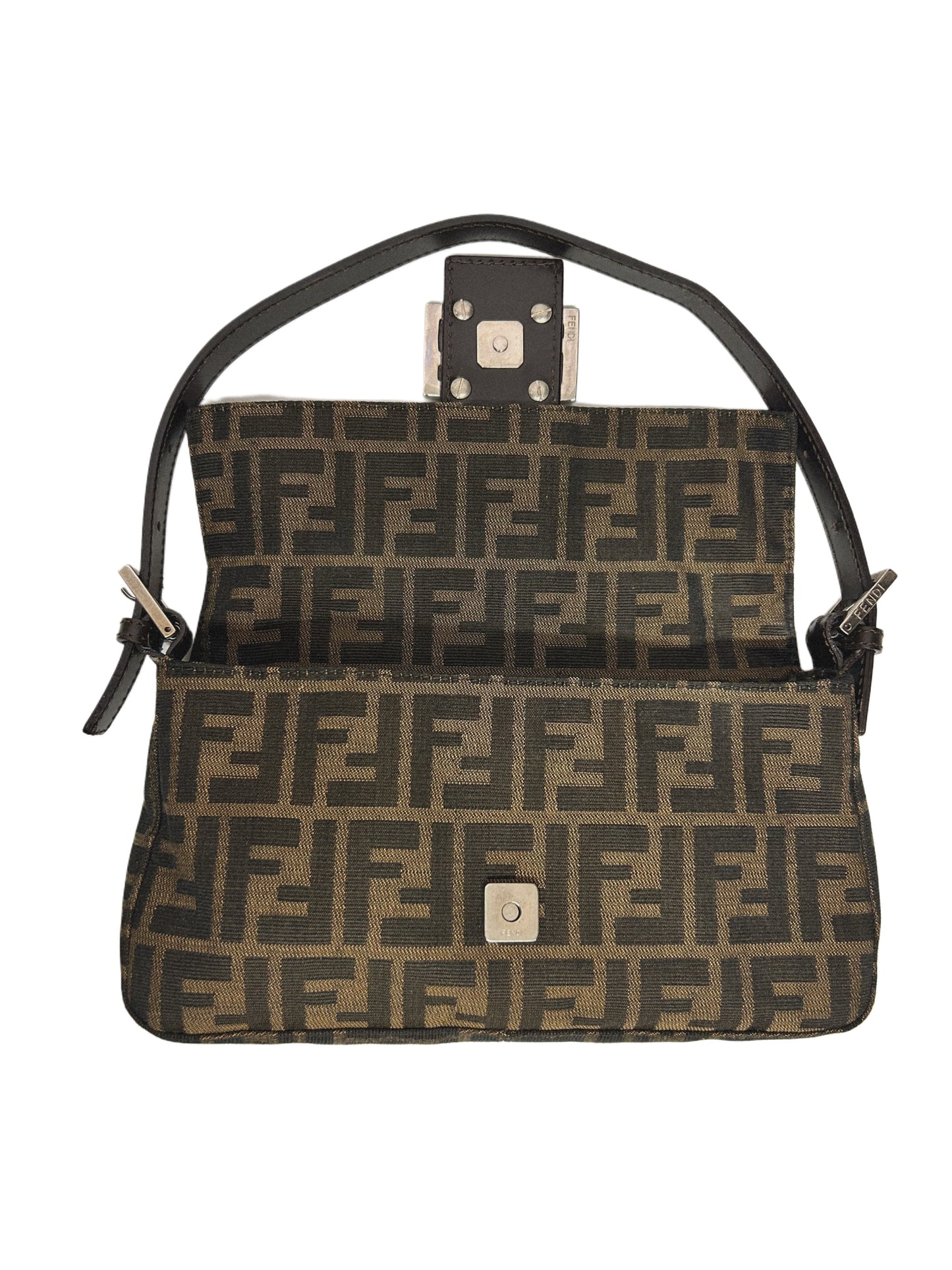 FENDI Borsa Mamma Baguette in tela Zucca