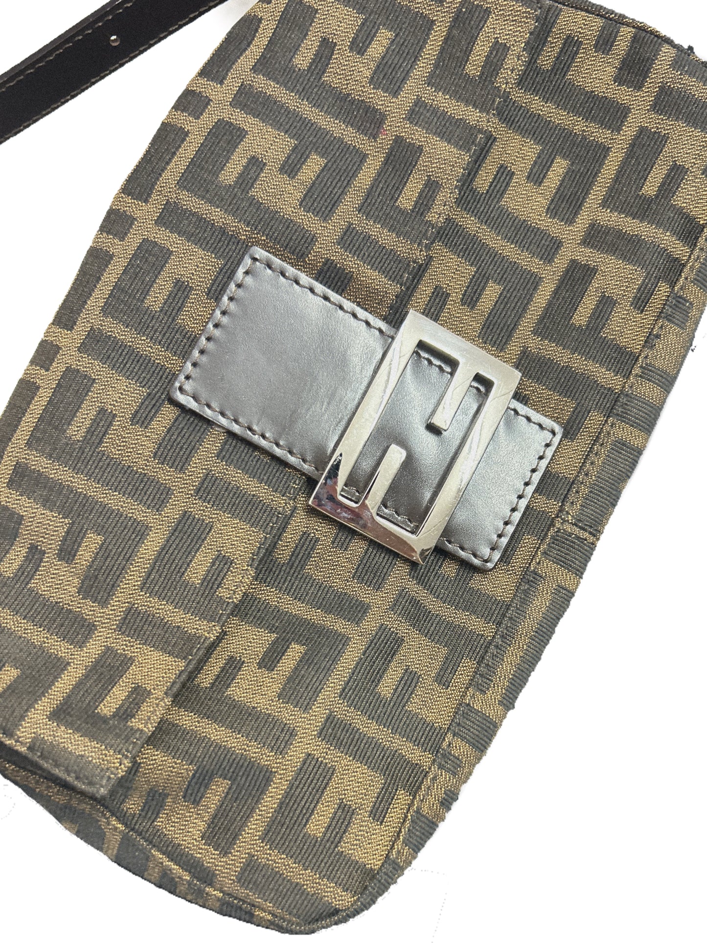 FENDI Borsa Mamma Baguette in tela Zucca